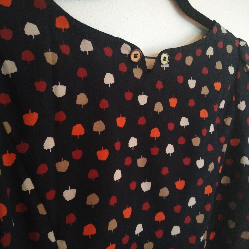 Peplum Top With Tree Pattern - image 3